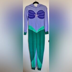 Disney The Little Mermaid Adult Hooded Onesie Pajamas Size S